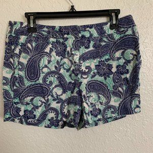 Blue and Turquoise print shorts